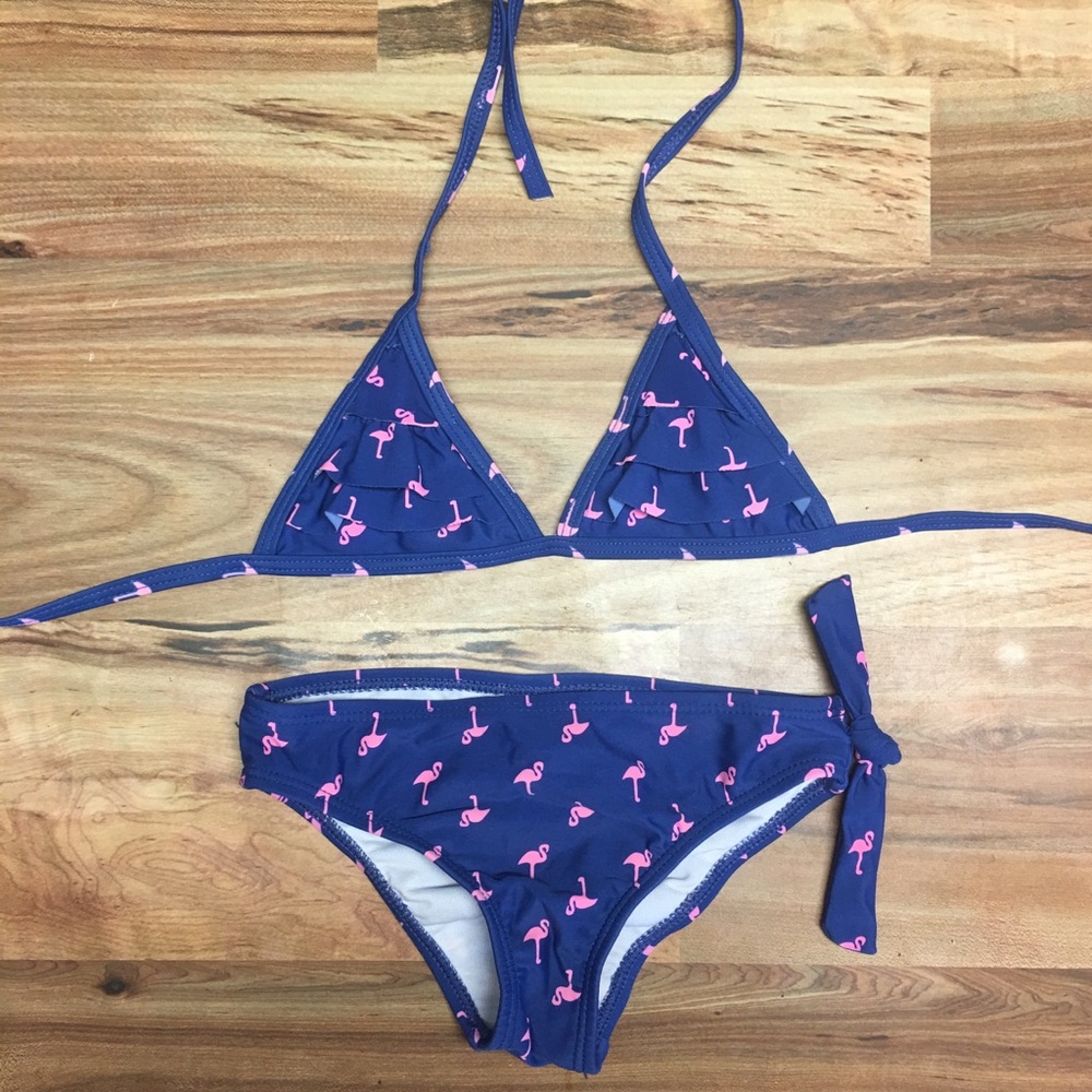4T pink flamingo bikini